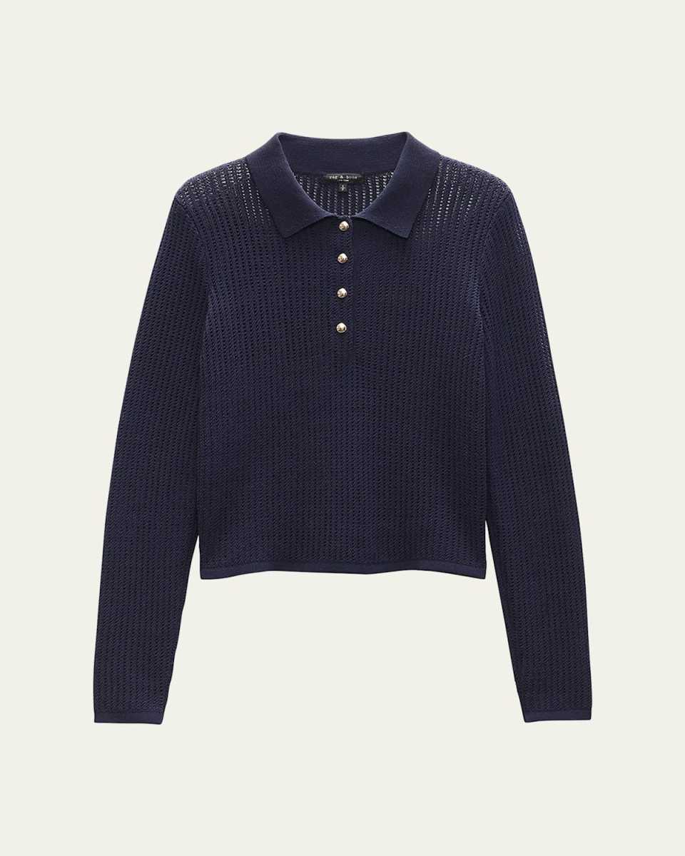 Viola Long-Sleeve Polo Top